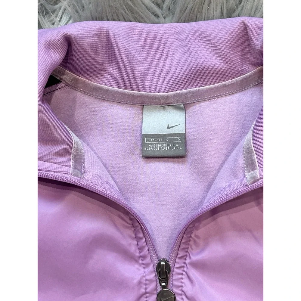 Nike Dri-Fit‎ Women's Purple /Charcoal Athleisure Track Jacket Size L (12-14)